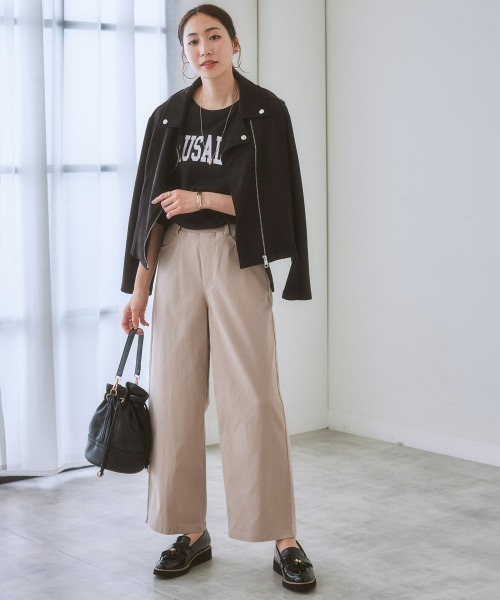 nissen（ニッセン）の「フェイクスエードライダースジャケット（ライダースジャケット・レディース・モカ/ブラック・L/LL/M/S）」の7枚目の写真