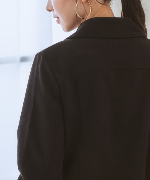 nissen（ニッセン）の「フェイクスエードライダースジャケット（ライダースジャケット・レディース・モカ/ブラック・L/LL/M/S）」の12枚目の写真