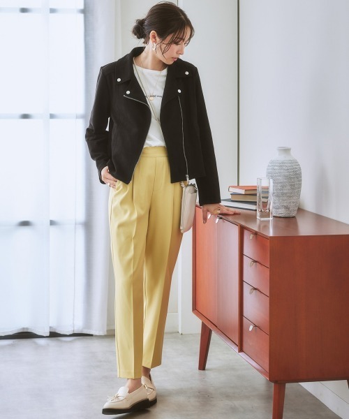 nissen（ニッセン）の「フェイクスエードライダースジャケット（ライダースジャケット・レディース・モカ/ブラック・L/LL/M/S）」の17枚目の写真