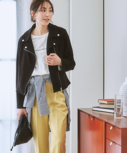 nissen（ニッセン）の「フェイクスエードライダースジャケット（ライダースジャケット・レディース・モカ/ブラック・L/LL/M/S）」の16枚目の写真