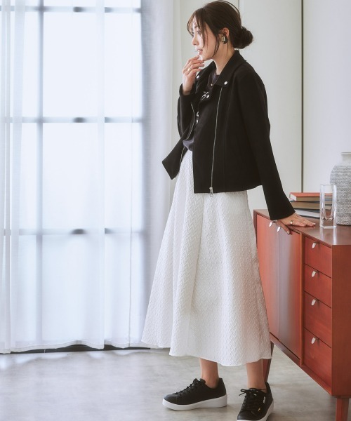 nissen（ニッセン）の「フェイクスエードライダースジャケット（ライダースジャケット・レディース・モカ/ブラック・L/LL/M/S）」の15枚目の写真