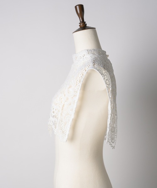 VIOLETTA（ヴィオレッタ）の「レースカラークロップドニットトップス（ニット/セーター・レディース・ホワイト/グレー/ブラック/ライトグリーン/ネイビー・FREE）」の22枚目の写真