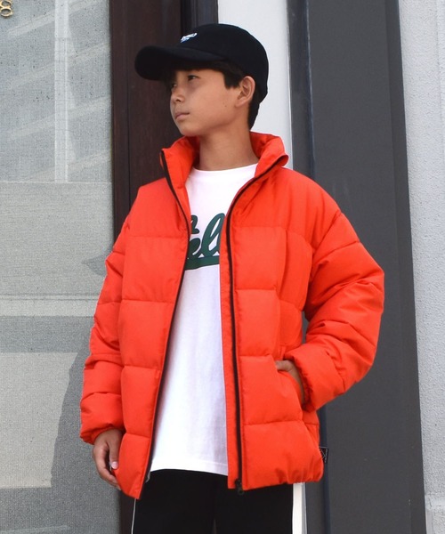 GLAZOS(グラソス)の「軽あったか・中綿コート(ブルゾン・キッズ・ブルー/カーキ/ブラック/オレンジ/イエロー/パープル・130cm/140cm/150cm/160cm/170cm)」の6枚目の写真