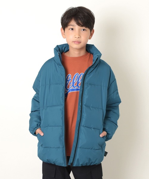 GLAZOS(グラソス)の「軽あったか・中綿コート(ブルゾン・キッズ・ブルー/カーキ/ブラック/オレンジ/イエロー/パープル・130cm/140cm/150cm/160cm/170cm)」の4枚目の写真