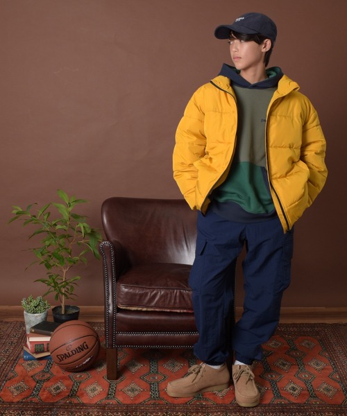 GLAZOS(グラソス)の「軽あったか・中綿コート(ブルゾン・キッズ・ブルー/カーキ/ブラック/オレンジ/イエロー/パープル・130cm/140cm/150cm/160cm/170cm)」の8枚目の写真