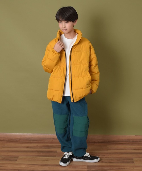 GLAZOS(グラソス)の「軽あったか・中綿コート(ブルゾン・キッズ・ブルー/カーキ/ブラック/オレンジ/イエロー/パープル・130cm/140cm/150cm/160cm/170cm)」の9枚目の写真