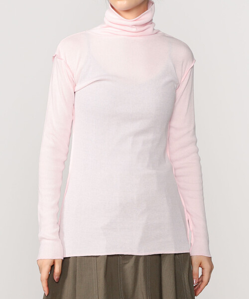 MEYAME(メヤメ)の「MEYAME | ソフトリブ タートルネック WOMEN(Tシャツ/カットソー・レディース・ホワイト/ピンク/ブラック・F)」の13枚目の写真