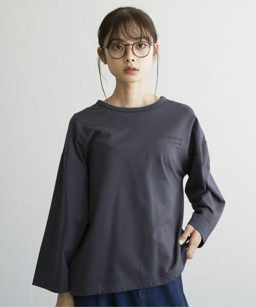 LBC（エルビーシー）の「刺繍ミニ裏毛8分袖プルオーバー（Tシャツ/カットソー・レディース・オフホワイト/チャコールグレー・M）」の20枚目の写真