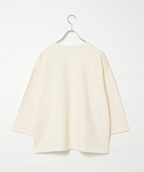 LBC（エルビーシー）の「刺繍ミニ裏毛8分袖プルオーバー（Tシャツ/カットソー・レディース・オフホワイト/チャコールグレー・M）」の11枚目の写真