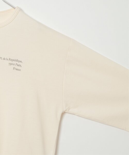 LBC（エルビーシー）の「刺繍ミニ裏毛8分袖プルオーバー（Tシャツ/カットソー・レディース・オフホワイト/チャコールグレー・M）」の10枚目の写真