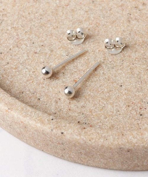 セール】シルバー925 2mmボールピアス / 3mmボールピアス