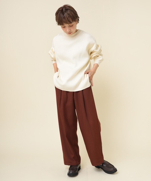 RNA-N（アールエヌエーエヌ）の「K2646 ハニカムサーマルプルオーバー（ニット/セーター・レディース・カーキ/キナリ/ダークネイビー・MEDIUM）」の20枚目の写真