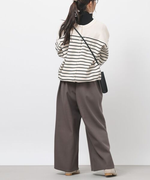 rps（アールピーエス）の「起毛ワイドパンツ（スラックス・レディース・ブラック/グレイッシュベージュ/モカ・フリー）」の6枚目の写真