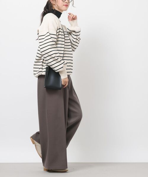 rps（アールピーエス）の「起毛ワイドパンツ（スラックス・レディース・ブラック/グレイッシュベージュ/モカ・フリー）」の7枚目の写真