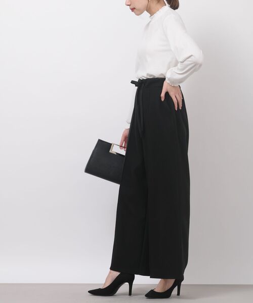 rps（アールピーエス）の「起毛ワイドパンツ（スラックス・レディース・ブラック/グレイッシュベージュ/モカ・フリー）」の13枚目の写真