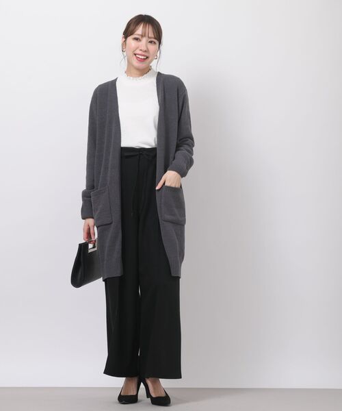 rps（アールピーエス）の「起毛ワイドパンツ（スラックス・レディース・ブラック/グレイッシュベージュ/モカ・フリー）」の20枚目の写真