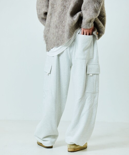 FREAK'S STORE（フリークスストア）の「15oz HEAVY WEIGHT Sweat Cargo Pants/15オンス ヘビーウェイト スウェットカーゴパンツ/リラックスフィット/USAコットン（カーゴパンツ・メンズ・ライトグレー/グリーン/チャコールグレー/グレー・SMALL/MEDIUM/LARGE）」の9枚目の写真