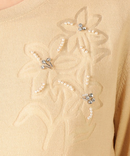 LAISSE PASSE(レッセパッセ)の「《LAISSE PASSE PREMIUM LINE》リリーオパールカーディガン(カーディガン/ボレロ・レディース・アイボリー/ベージュ/ネイビー・MEDIUM)」の19枚目の写真