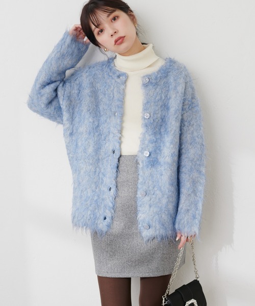 natural couture(ナチュラルクチュール)の「フェイクウール台形ミニスカート(スカート・レディース・グレー/その他1/その他2・FREE)」の18枚目の写真
