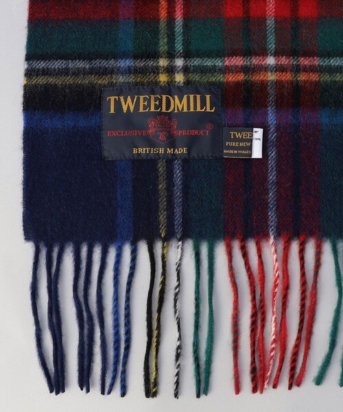 FREAK'S STORE(フリークスストア)の「TWEED MILL/ツイードミル LAMBSWOOL 70×190 /ラムウールストール(チェックマフラー)(マフラー・レディース・ブルー/グレー/グリーン/イエロー/ネイビー/レッド・ONE SIZE)」の20枚目の写真