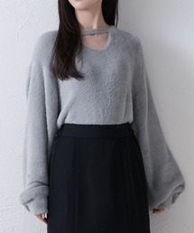 shrita | 【shrita】ネックデザインシャギープルオーバー(ニット/セーター)