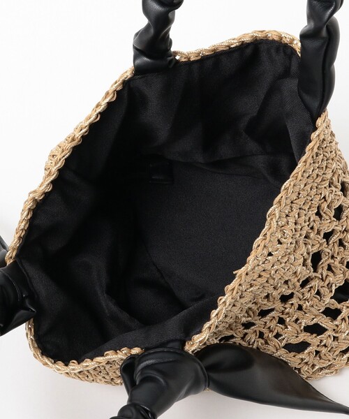 Ray BEAMS（レイビームス）の「Ray BEAMS / リボン ペーパー トートバッグ（かごバッグ・レディース・ブラック/ナチュラル・ONE SIZE）」の13枚目の写真