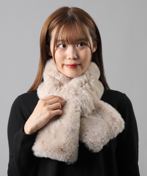 PARKS TOKYO SELECT(パークストウキョウセレクト)の「(nii)差し込みエコマフラー(マフラー・レディース・ピンク/グレー/ベージュ/モカ/ブラック・FREE)」の4枚目の写真