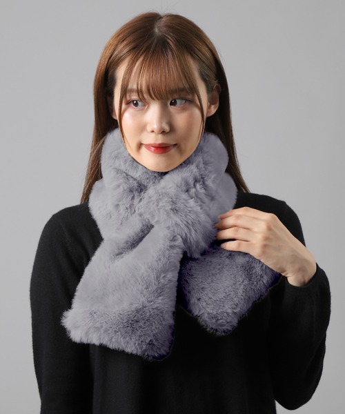PARKS TOKYO SELECT(パークストウキョウセレクト)の「(nii)差し込みエコマフラー(マフラー・レディース・ピンク/グレー/ベージュ/モカ/ブラック・FREE)」の3枚目の写真