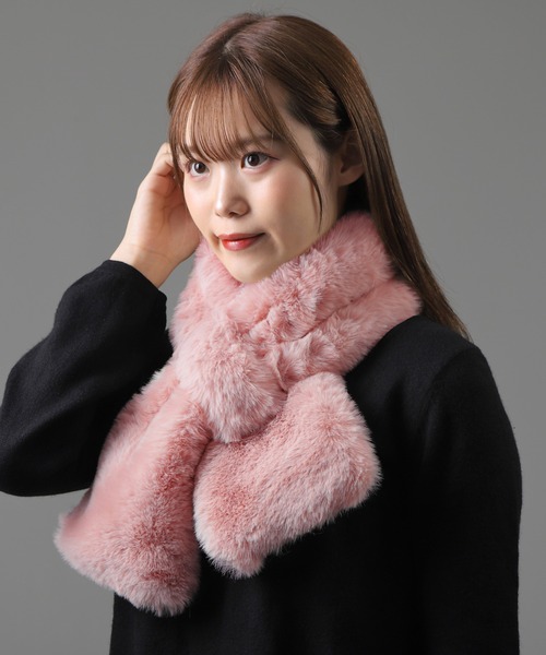 PARKS TOKYO SELECT(パークストウキョウセレクト)の「(nii)差し込みエコマフラー(マフラー・レディース・ピンク/グレー/ベージュ/モカ/ブラック・FREE)」の5枚目の写真