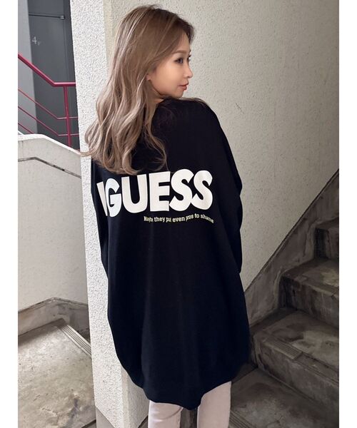 GYDA（ジェイダ）の「IGUESS BIG スウェット トップス（スウェット・レディース・ライトグレー/ブラック/その他1・FREE）」の2枚目の写真