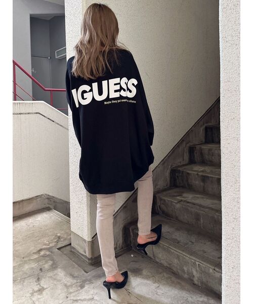 GYDA（ジェイダ）の「IGUESS BIG スウェット トップス（スウェット・レディース・ライトグレー/ブラック/その他1・FREE）」の5枚目の写真