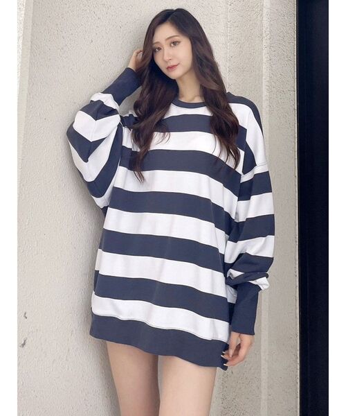 GYDA（ジェイダ）の「IGUESS BIG スウェット トップス（スウェット・レディース・ライトグレー/ブラック/その他1・FREE）」の16枚目の写真