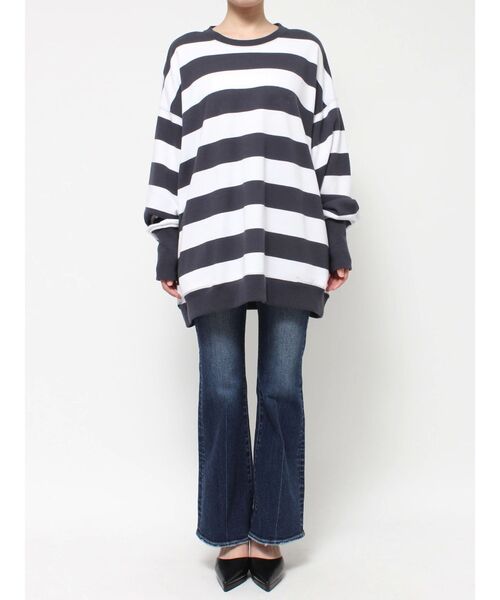 GYDA（ジェイダ）の「IGUESS BIG スウェット トップス（スウェット・レディース・ライトグレー/ブラック/その他1・FREE）」の9枚目の写真