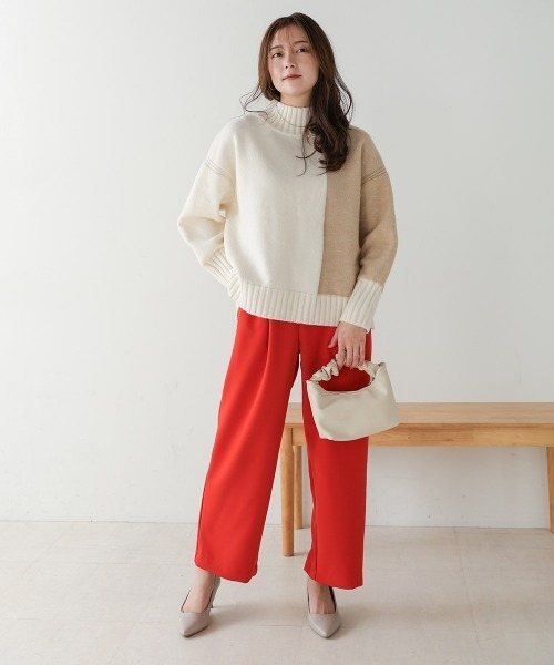 Bou Jeloud（ブージュルード）の「インターシャ配色ニットプルオーバー（ニット/セーター・レディース・ブラック/ブルー/オフホワイト・FREE）」の13枚目の写真