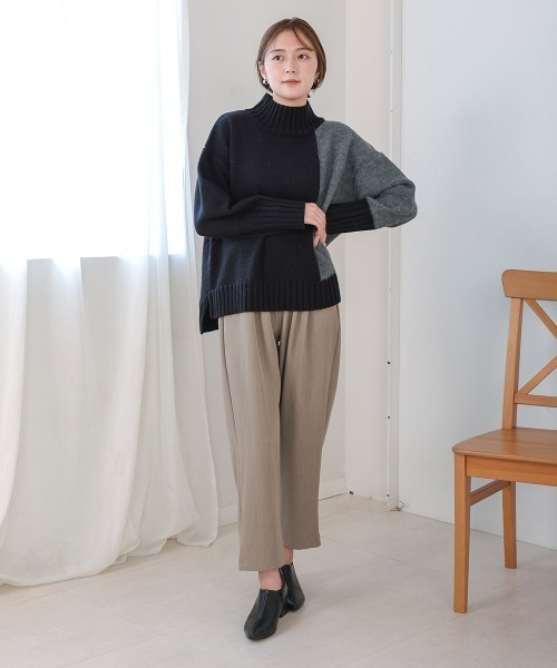 Bou Jeloud（ブージュルード）の「インターシャ配色ニットプルオーバー（ニット/セーター・レディース・ブラック/ブルー/オフホワイト・FREE）」の17枚目の写真