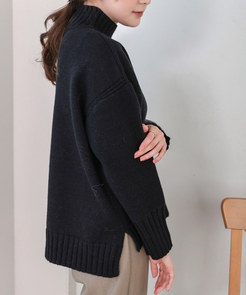 Bou Jeloud（ブージュルード）の「インターシャ配色ニットプルオーバー（ニット/セーター・レディース・ブラック/ブルー/オフホワイト・FREE）」の19枚目の写真