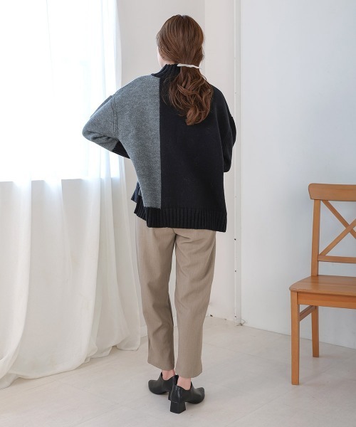 Bou Jeloud（ブージュルード）の「インターシャ配色ニットプルオーバー（ニット/セーター・レディース・ブラック/ブルー/オフホワイト・FREE）」の22枚目の写真