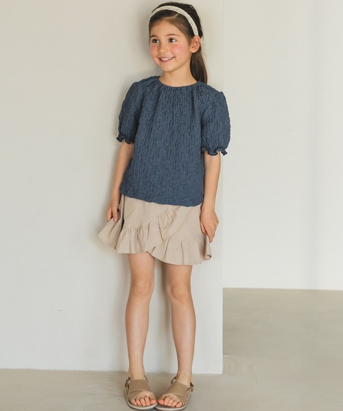 pairmanon(ペアマノン)の「しゅわしゅわ半袖ブラウス(シャツ/ブラウス・キッズ・ピンク/ダークブルー・110/130/150/120/100/140/90)」の4枚目の写真