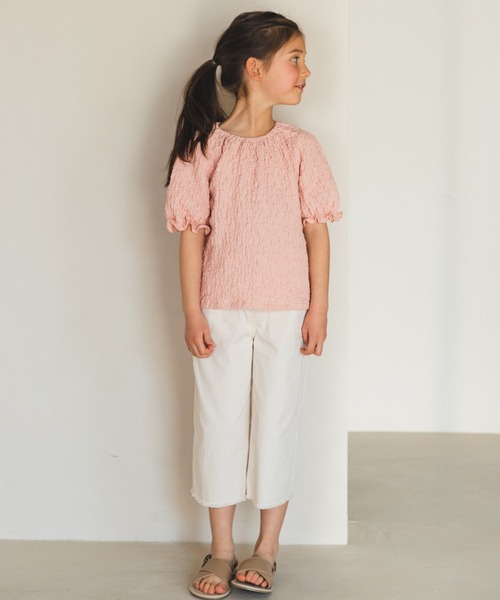 pairmanon(ペアマノン)の「しゅわしゅわ半袖ブラウス(シャツ/ブラウス・キッズ・ピンク/ダークブルー・110/130/150/120/100/140/90)」の6枚目の写真