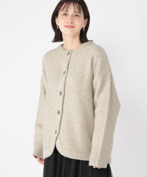 studio CLIP（スタディオクリップ）の「3ゲージ ウールMIXラウンドカーディガン（カーディガン/ボレロ・レディース・アイボリー/ダークブラウン/マスタード/ライトグリーン・FREE）」の17枚目の写真