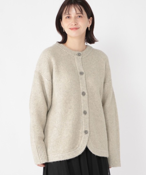 studio CLIP（スタディオクリップ）の「3ゲージ ウールMIXラウンドカーディガン（カーディガン/ボレロ・レディース・アイボリー/ダークブラウン/マスタード/ライトグリーン・FREE）」の19枚目の写真
