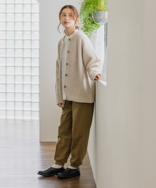 studio CLIP（スタディオクリップ）の「3ゲージ ウールMIXラウンドカーディガン（カーディガン/ボレロ・レディース・アイボリー/ダークブラウン/マスタード/ライトグリーン・FREE）」の15枚目の写真