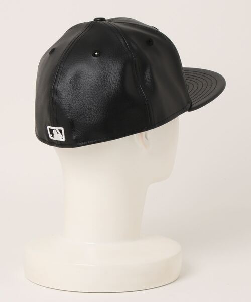 未使用　NY HAT ブラック レザー 59fifty-apple-leather-14460931