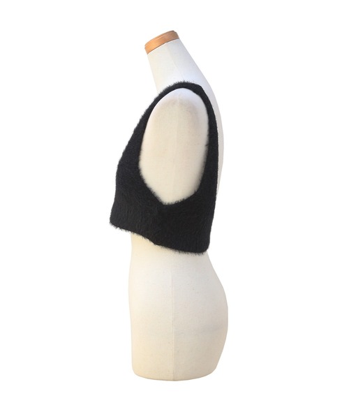 MIELI INVARIANT（ミエリインヴァリアント）の「Shaggy Knit Bustier（ニット/セーター・レディース・アイボリー/ブラック・FREE）」の16枚目の写真