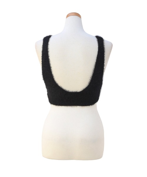 MIELI INVARIANT（ミエリインヴァリアント）の「Shaggy Knit Bustier（ニット/セーター・レディース・アイボリー/ブラック・FREE）」の17枚目の写真