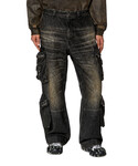 DIESEL メンズ デニム ルーズ ストレート D-FISH-CARGO 28 71UmmDHwfPL.jpg