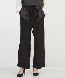リボンワイドストレートパンツ