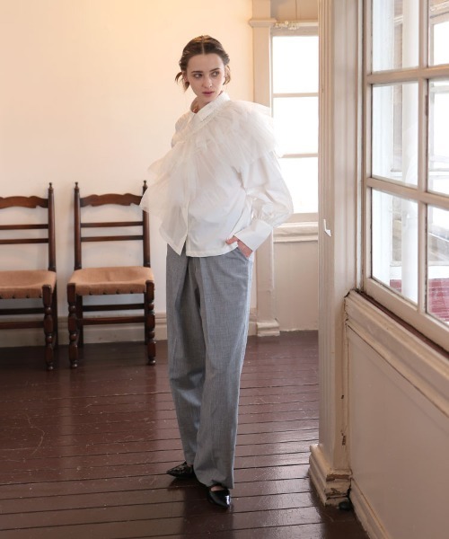 DONOBAN（ドノバン）の「マルチwayチュールサッシュブラウス（シャツ/ブラウス・レディース・ホワイト/ブラック・F）」の21枚目の写真