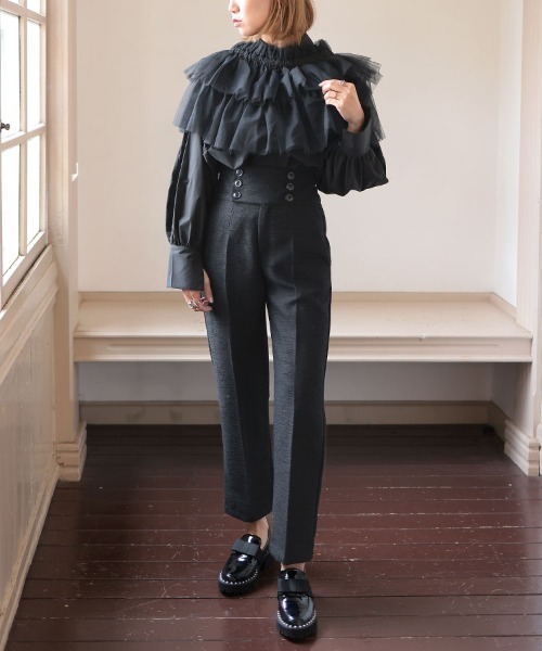 DONOBAN（ドノバン）の「マルチwayチュールサッシュブラウス（シャツ/ブラウス・レディース・ホワイト/ブラック・F）」の19枚目の写真