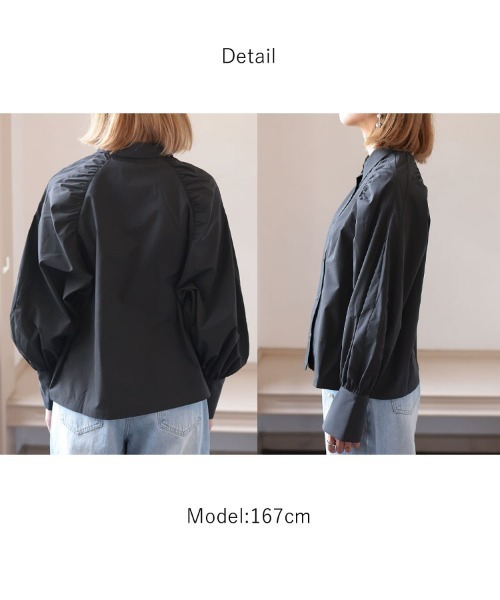 DONOBAN（ドノバン）の「マルチwayチュールサッシュブラウス（シャツ/ブラウス・レディース・ホワイト/ブラック・F）」の3枚目の写真